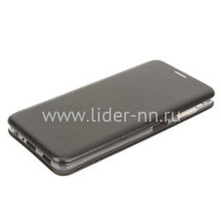 Чехол-книжка для Samsung Galaxy A22 Brauffen (горизонтальный флип) черная (пакет)