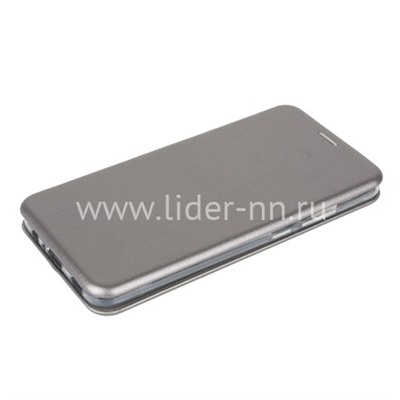 Чехол-книжка для Samsung Galaxy A02S Brauffen (горизонтальный флип) серебро (пакет)