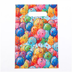 Пакет "Воздушные шарики", полиэтиленовый с вырубной ручкой, 20х30 см, 30 мкм 9645718