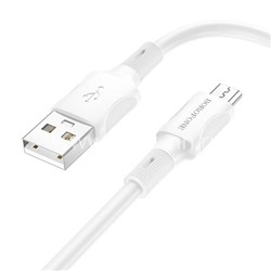 USB кабель micro USB 1.0м BOROFONE BX80 (белый) 2.4A