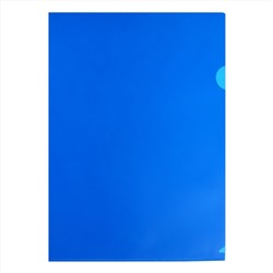 Папка-уголок А4 Lamark LF051-CM синий прозр.тонк.пластик
