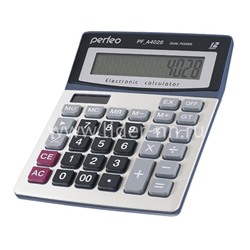 Калькулятор Perfeo (PF_A4028) бухгалтерский; 12-разр., GT (серебро)