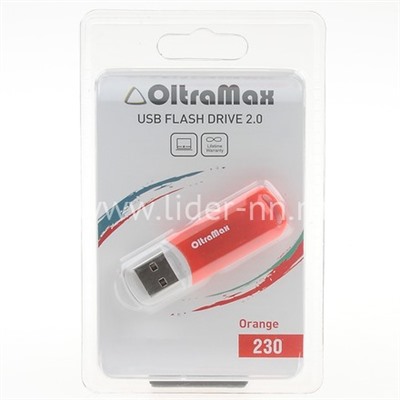 USB Flash 64GB Oltramax (230) оранжевый