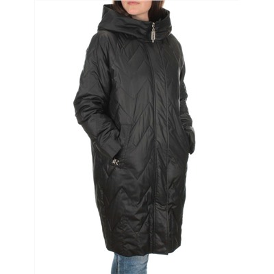 23-110 BLACK Пальто демисезонное женское (100 гр. синтепон)