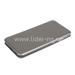 Чехол-книжка для Samsung Galaxy A11 Brauffen (горизонтальный флип) серебро (пакет)