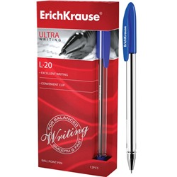 Ручка шариковая 0,7 мм, синяя "ULTRA L-20" (ErichKrause)