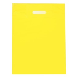 Пакет полиэтиленовый с вырубной ручкой, Желтый 30-40 См, 30 мкм, 50штук