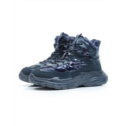 8524-2 DARK BLUE Ботинки подростковые зимние (искусственные материалы) размер 36