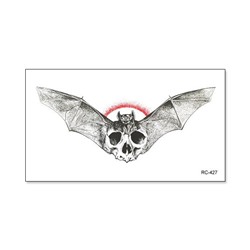 TTRC-427 Набор временных татуировок Летучая мышь и череп, 10,5х6см