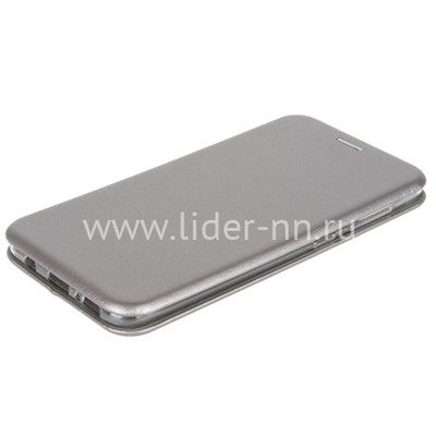 Чехол-книжка для Samsung Galaxy A20/A30 Brauffen (горизонтальный флип) серебро (пакет)