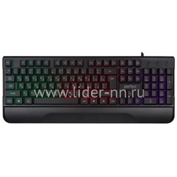 Клавиатура Perfeo WINNER Game Design/LED подсветка USB проводная (черная)