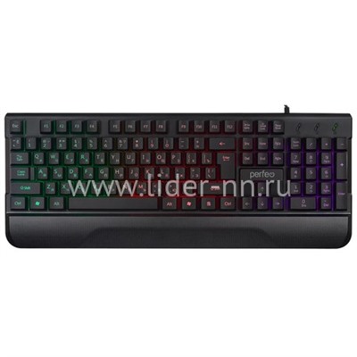 Клавиатура Perfeo WINNER Game Design/LED подсветка USB проводная (черная)