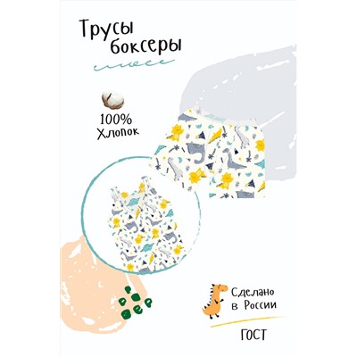 Детские трусы Боксеры Джунгли для мальчика