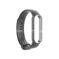 Силиконовый ремешок для Xiaomi Mi Band 5/Mi Band 6 (серый)