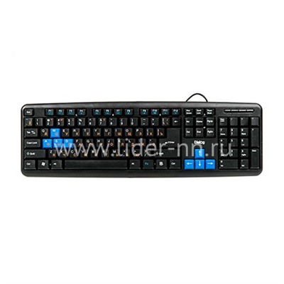 Клавиатура DIALOG проводная Multimedia KM-025 USB (черный/синий)