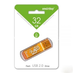 USB Flash 32GB SmartBuy Glossy оранжевый 2.0