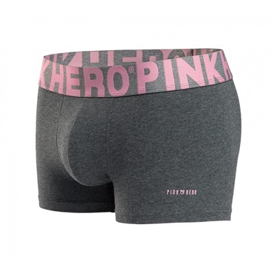 Мужские трусы Pink Hero темно-серые с большими буквами PH528-6