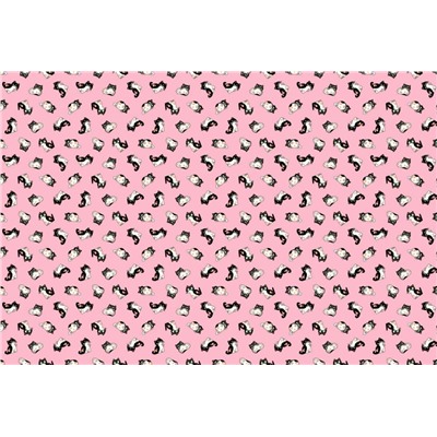 Ткань ситец 95 см Котики (розовый фон)