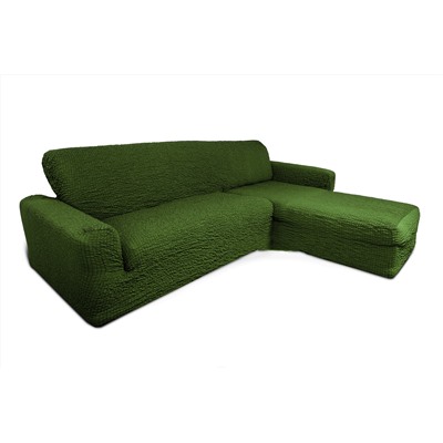 Чехол на диван с выступом правый угол "Зеленый"