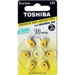 Бат д/слух Toshiba ZA10 6xBL (60)