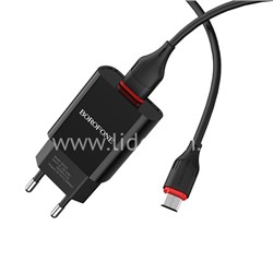 СЗУ Micro USB 1 USB выход (2100mAh/5V) BOROFONE BA20A (черный)