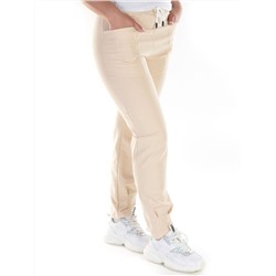 QB-83 BEIGE Брюки спортивные женские (95% хлопок, 5% стрейч) P&S