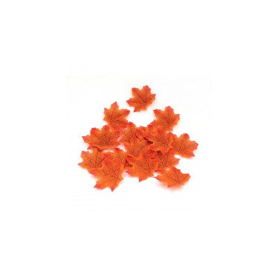 Лист осенний оранжевый (7,5х7 см) 15 шт