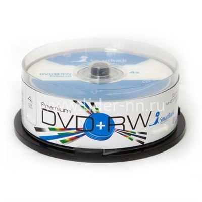 Диск Smart Track DVD+RW 4.7GB 4x CB-50/250/50шт.