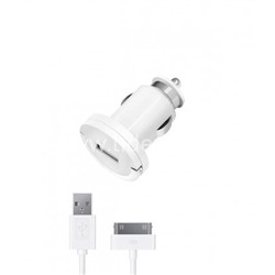 АЗУ для iPhone4 c USB (1000 mAh) DEPPA (белый)