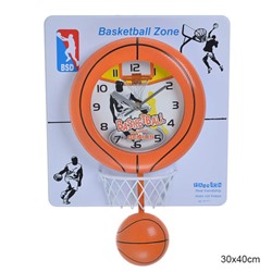 Часы настенные с маятником Баскетбол / 7337 /уп 24/оранжевые