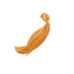 Волосы-тресс прямые, длина-15 см, ширина ленты 50 см св. золото