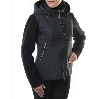M-7036 BLACK Куртка кашемировая женская (100 гр. синтепон)