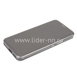 Чехол-книжка для Xiaomi Redmi Mi 10 Lite Brauffen (горизонтальный флип) серебро (пакет)