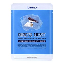 Тканевая маска для лица с экстрактом ласточкиного гнезда Farm Stay Bird's Nest