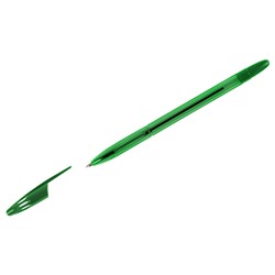 Ручка масляная 0,7мм, зеленая "555" (Стамм)