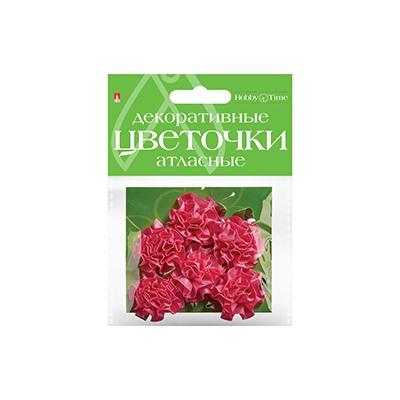 Набор д/творч. "Цветочки атласные №2", 4цв.