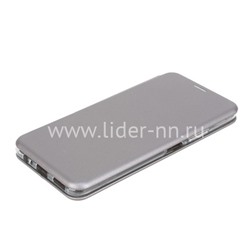 Чехол-книжка для Samsung Galaxy A72 Brauffen (горизонтальный флип) серебро (пакет)