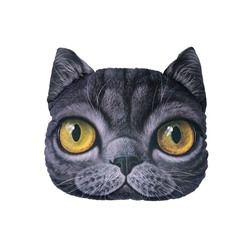 Подушка декоративная "Кот" с эффектом 3D №5Б (большая)
