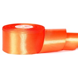 Атласная лента 5см-22,86м 022 оранжевый