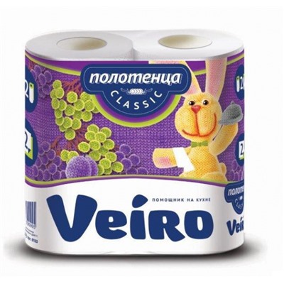 Полотенца Veiro 2сл Classic 2шт 50л (12/480)