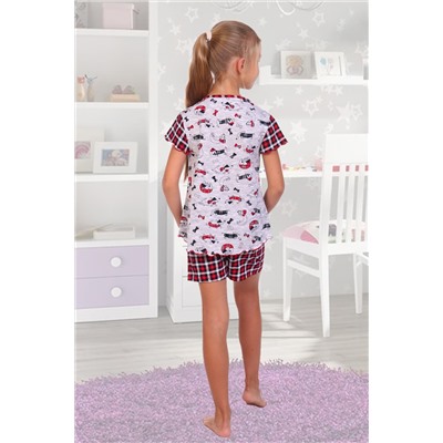 Пижама с шортами для девочки 6311