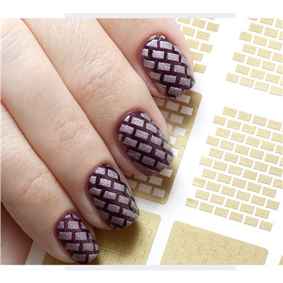 Prima Nails Трафарет для маникюра «Кирпичики 1»