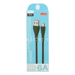 USB кабель micro USB 1.0м MAIMI X70 (черный) 6A