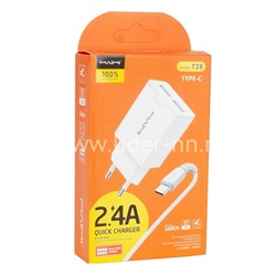 СЗУ Type-C 2 USB выхода (2400mAh/5V) MAIMI T28 (белый)