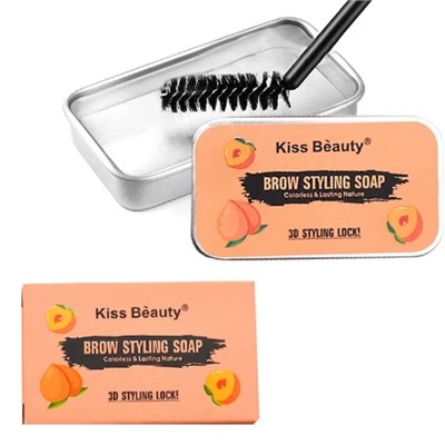 Мыло для укладки бровей Kiss Beauty 3D Eyebrow Styling Soap Персик