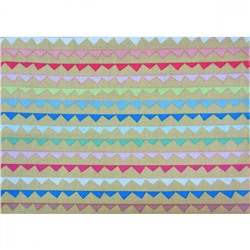 Ткань для пэчворка РТО-3 44х37см Разноцветные треугольики