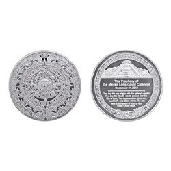 MN017 Сувенирная монета Календарь ацтеков, d.4см