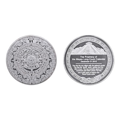 MN017 Сувенирная монета Календарь ацтеков, d.4см