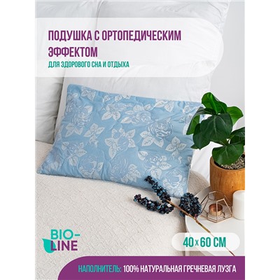 Подушка декоративная Bio-Line с лузгой гречихи PG40. 60 из тик