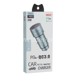 АЗУ 1 USB выход + Type-C (PD 3.0) 36W Quick Charge (5V-3.0A/9V-2.2A/12V-1.5A) MAIMI CC110 (графит)